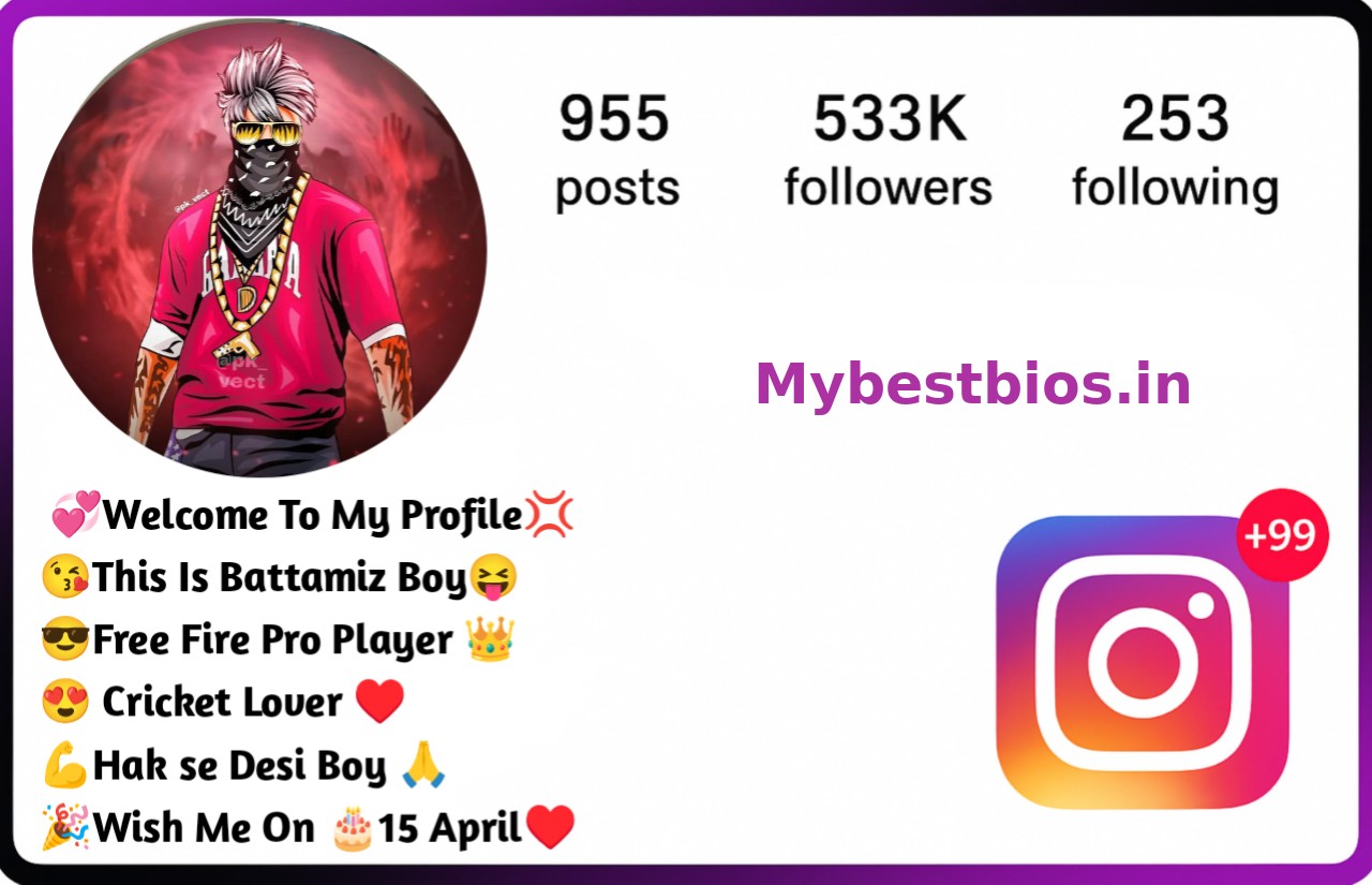 Free Fire Instagram Bio 1