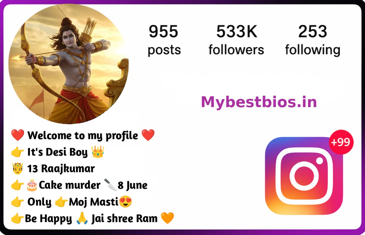 Jai Shree Ram Bio For Instagram 1